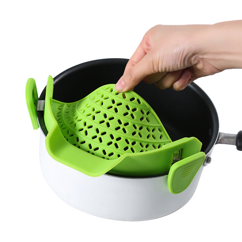 Silicone Pot Side Drain Stopper – Spill-Proof Strainer (view 5)