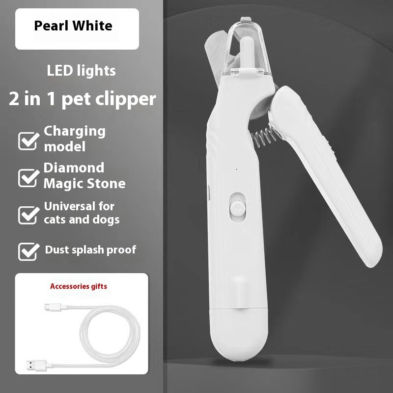 2-in-1 LED Pet Nail Clipper & Grinder – USB Rechargeable (view 5)