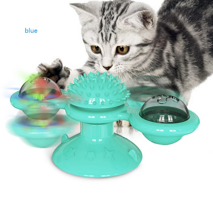 Cat Rotating Windmill Toy – Scratch, Teeth & Play (view 9)