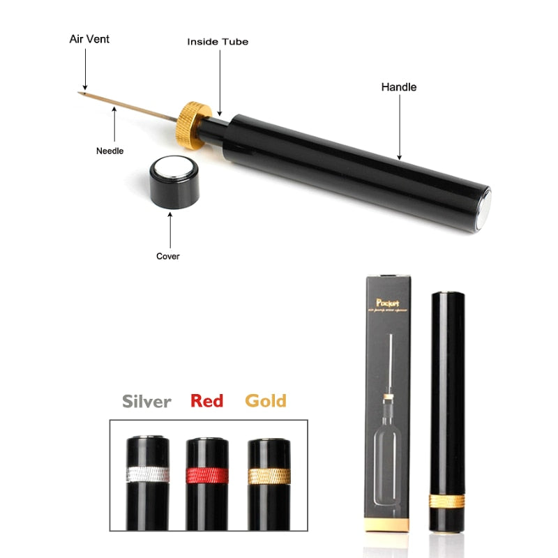 Air Pump Wine Bottle Opener – Stainless Steel Cork Remover (view 5)