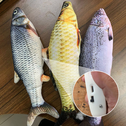 Electric Jumping Fish Cat Toy – USB Rechargeable 30cm