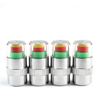 Tyre Pressure Warning Valve Caps – Set of 4 – Silver (view 2)