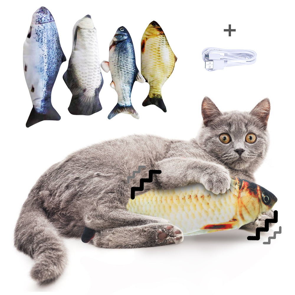 Electric Jumping Fish Cat Toy – USB Rechargeable 30cm (view 7)