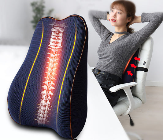 Memory Foam Lumbar Cushion – Spandex Cover 45x32x18cm