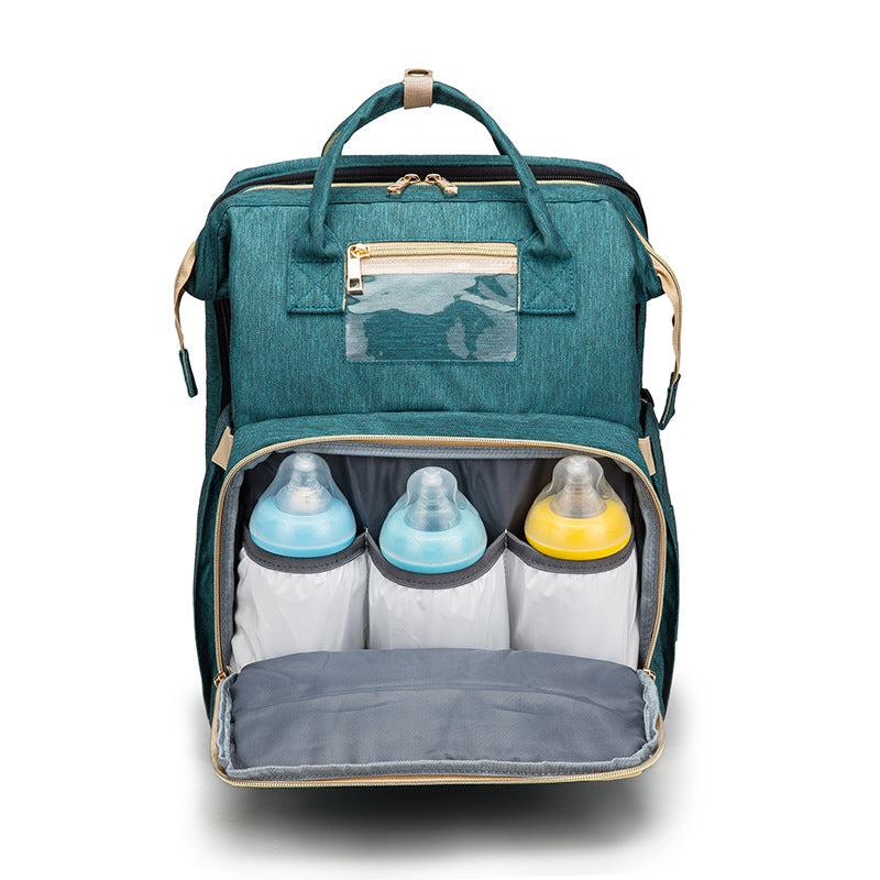 Foldable Mummy Backpack with Portable Baby Bed (view 10)