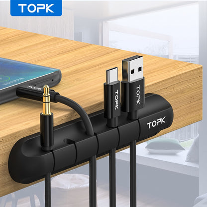 Silicone Desktop Cable Organiser – USB & Headphone Clips (view 5)