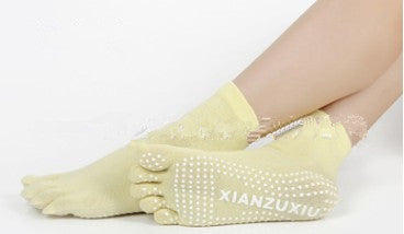 Non-Slip Yoga Toe Socks – Cotton, Multi-Colour (view 20)