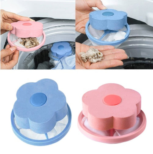 Washing Machine Floating Hair Filter – Flower Design (view 3)