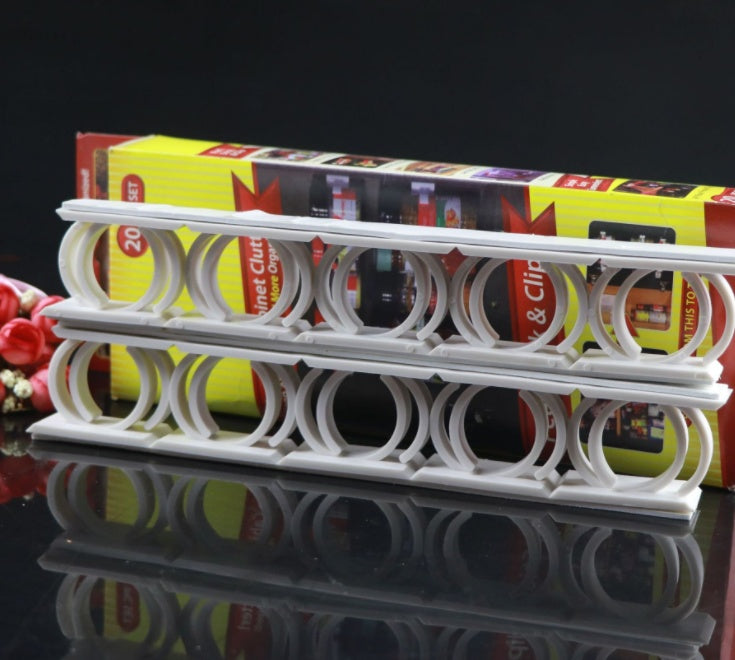 Clip N Store Adhesive Spice Rack – Space-Saving Bottle Holder (view 5)