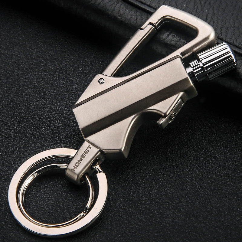 Metal Keychain Flint Lighter – EDC Survival Multi-Tool (view 3)