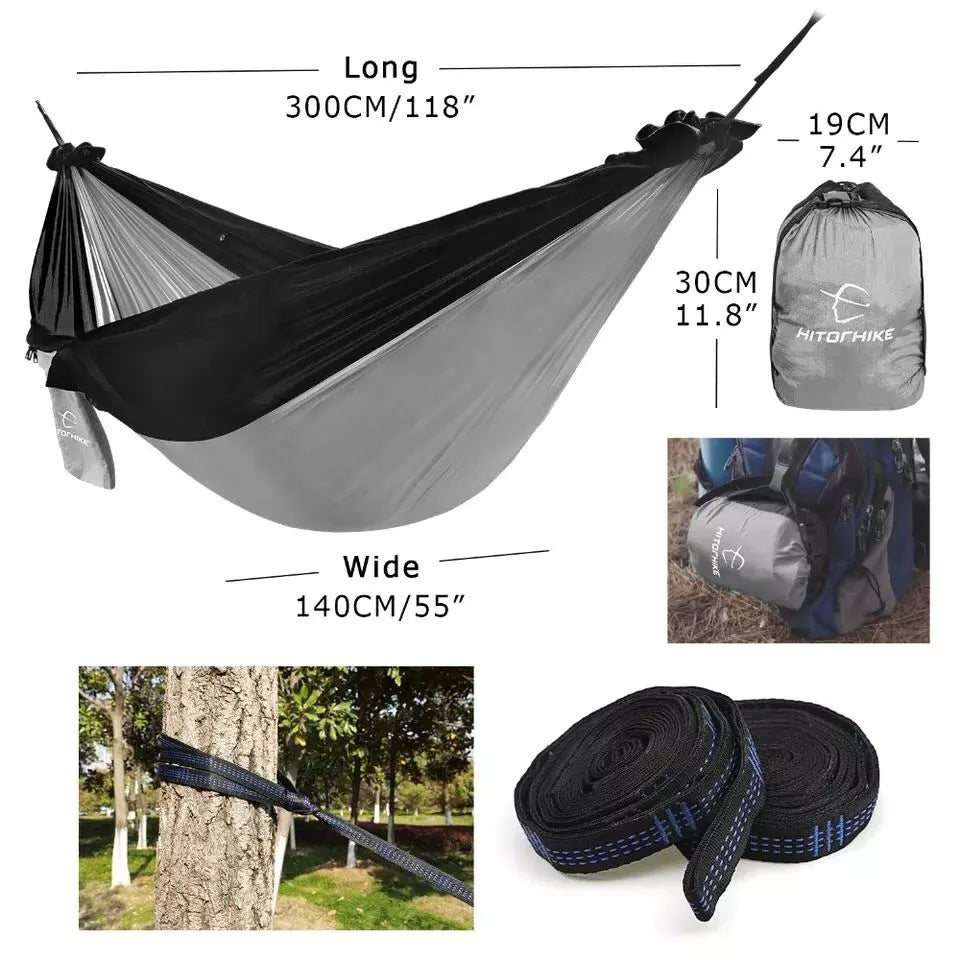 Portable 210T Nylon Parachute Camping Hammock 270x140cm (view 7)