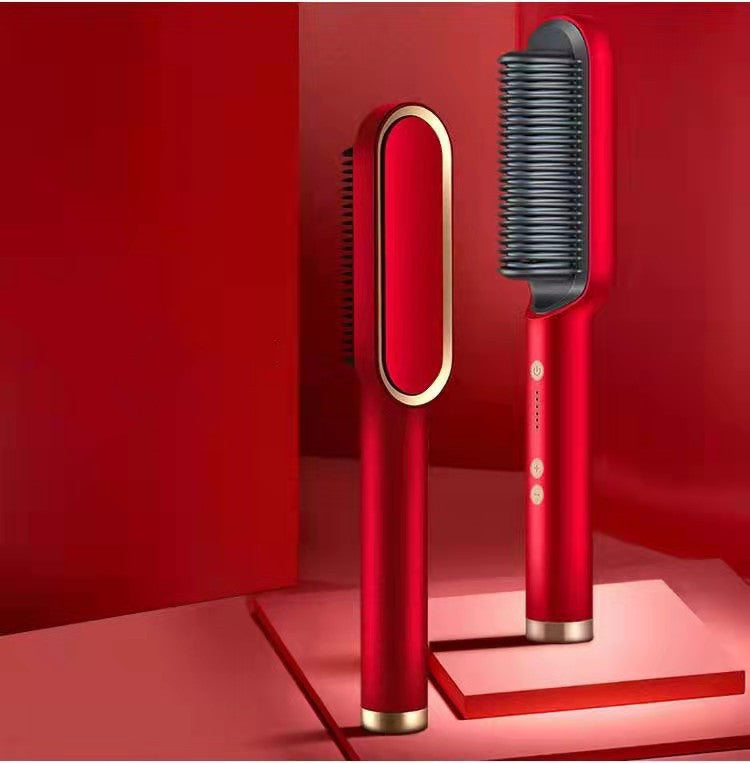 2-in-1 Hair Straightener & Curling Brush – Negative Ion (view 5)