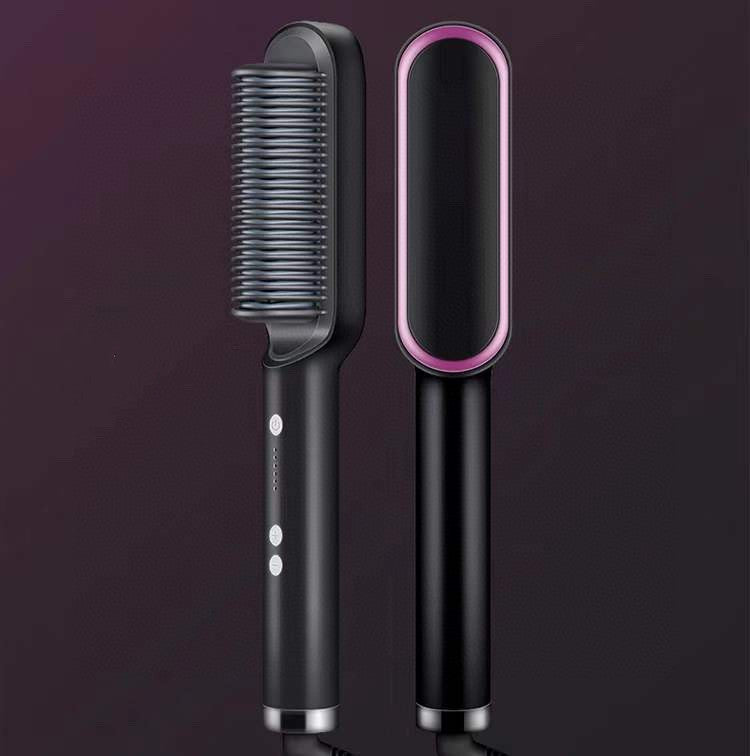 2-in-1 Hair Straightener & Curling Brush – Negative Ion (view 6)