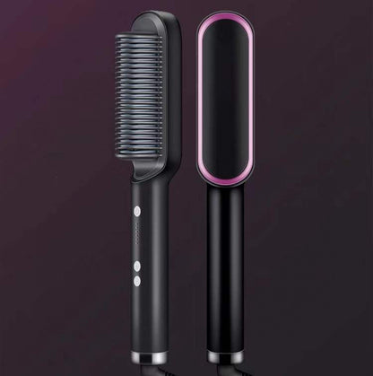 2-in-1 Hair Straightener & Curling Brush – Negative Ion (view 6)