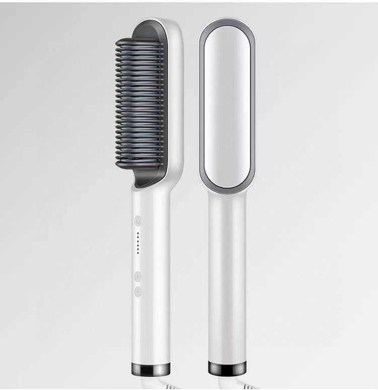 2-in-1 Hair Straightener & Curling Brush – Negative Ion (view 3)