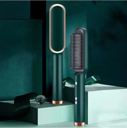 2-in-1 Hair Straightener & Curling Brush – Negative Ion (view 7)