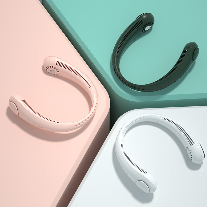 Wearable Neck Fan – Hands-Free USB Rechargeable Cooling