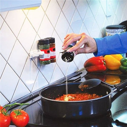 Clip N Store Adhesive Spice Rack – Space-Saving Bottle Holder (view 10)