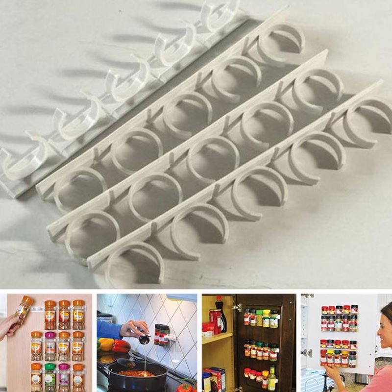 Clip N Store Adhesive Spice Rack – Space-Saving Bottle Holder (view 4)
