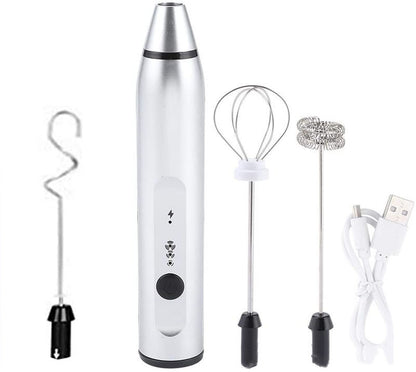 USB Rechargeable Electric Milk Frother – 3-Speed Whisk (view 7)