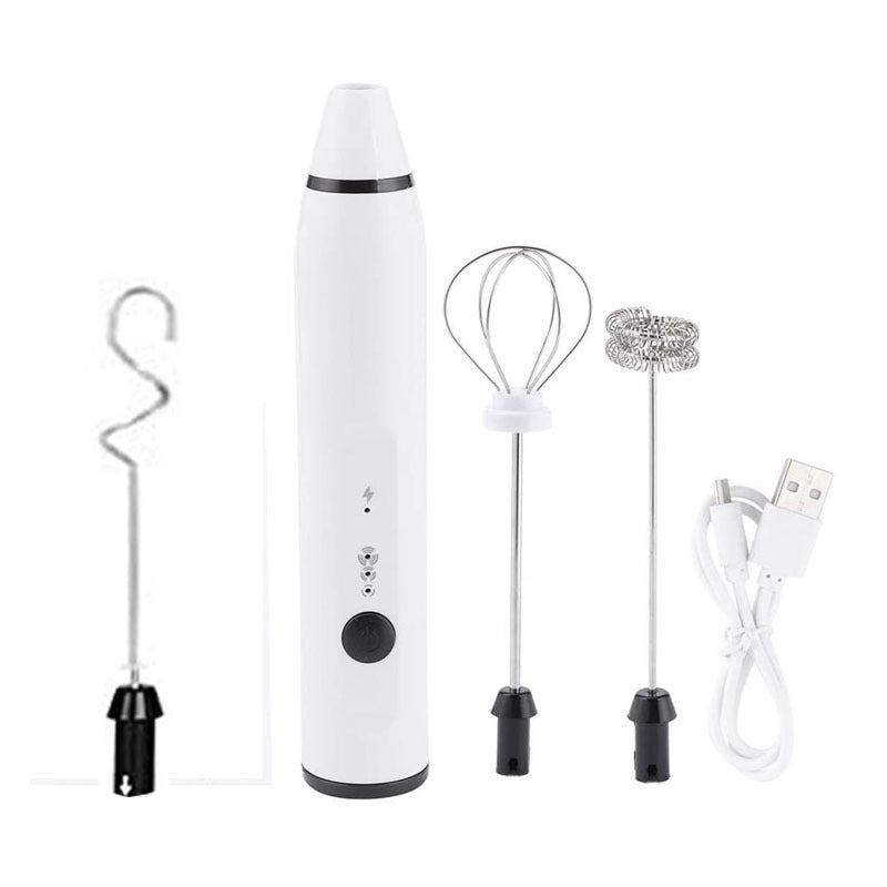 USB Rechargeable Electric Milk Frother – 3-Speed Whisk (view 9)