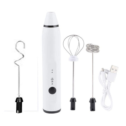 USB Rechargeable Electric Milk Frother – 3-Speed Whisk (view 9)
