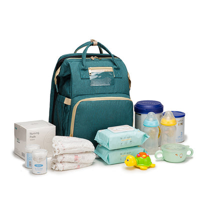 Foldable Mummy Backpack with Portable Baby Bed (view 8)