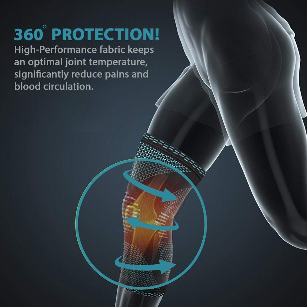 Knitted Sports Knee Pads – Nylon Support for Adults (view 4)