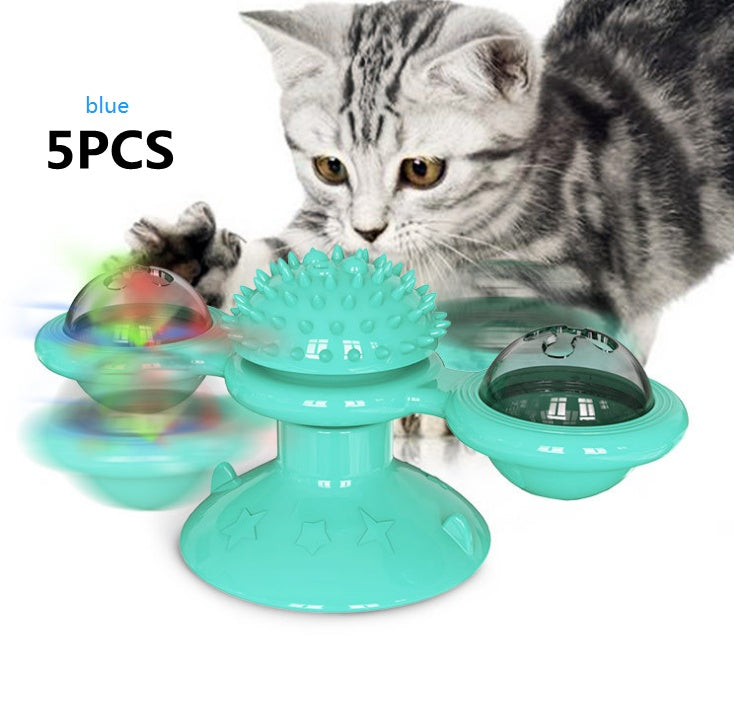 Cat Rotating Windmill Toy – Scratch, Teeth & Play (view 4)