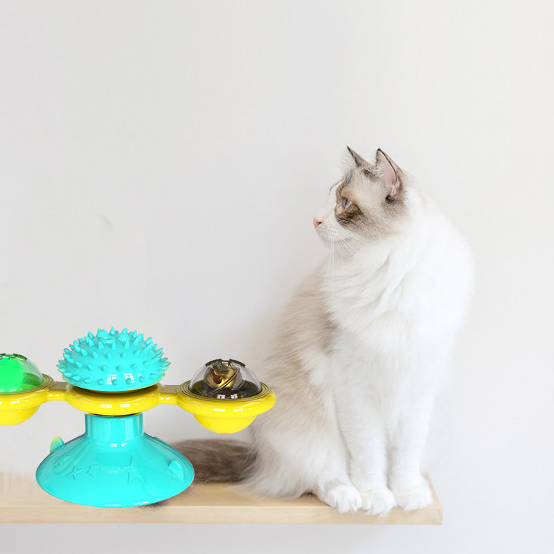 Cat Rotating Windmill Toy – Scratch, Teeth & Play (view 8)
