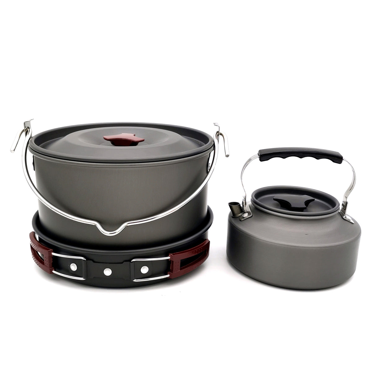 Aluminium Alloy Camping Cookware Set with Teapot (view 5)