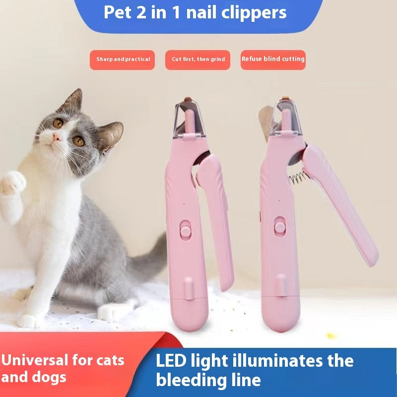 2-in-1 LED Pet Nail Clipper & Grinder – USB Rechargeable (view 6)