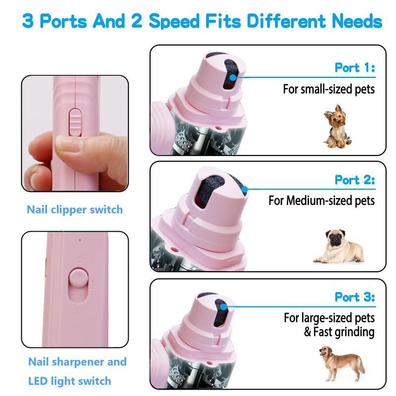 2-in-1 LED Pet Nail Clipper & Grinder – USB Rechargeable (view 4)