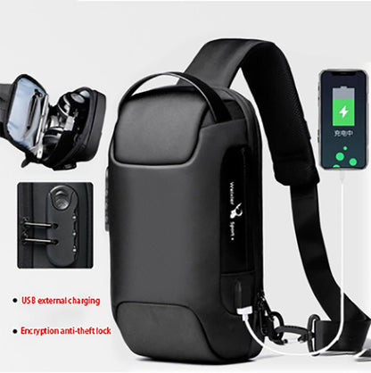Waterproof USB Anti-Theft Oxford Crossbody Bag