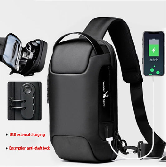 Waterproof USB Anti-Theft Oxford Crossbody Bag