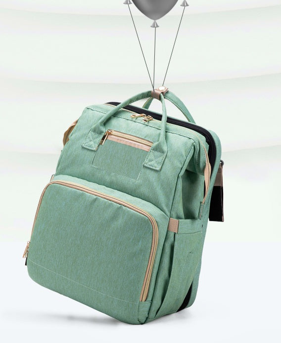 Foldable Mummy Backpack with Portable Baby Bed (view 2)