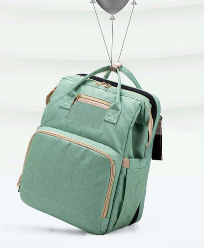 Foldable Mummy Backpack with Portable Baby Bed (view 2)