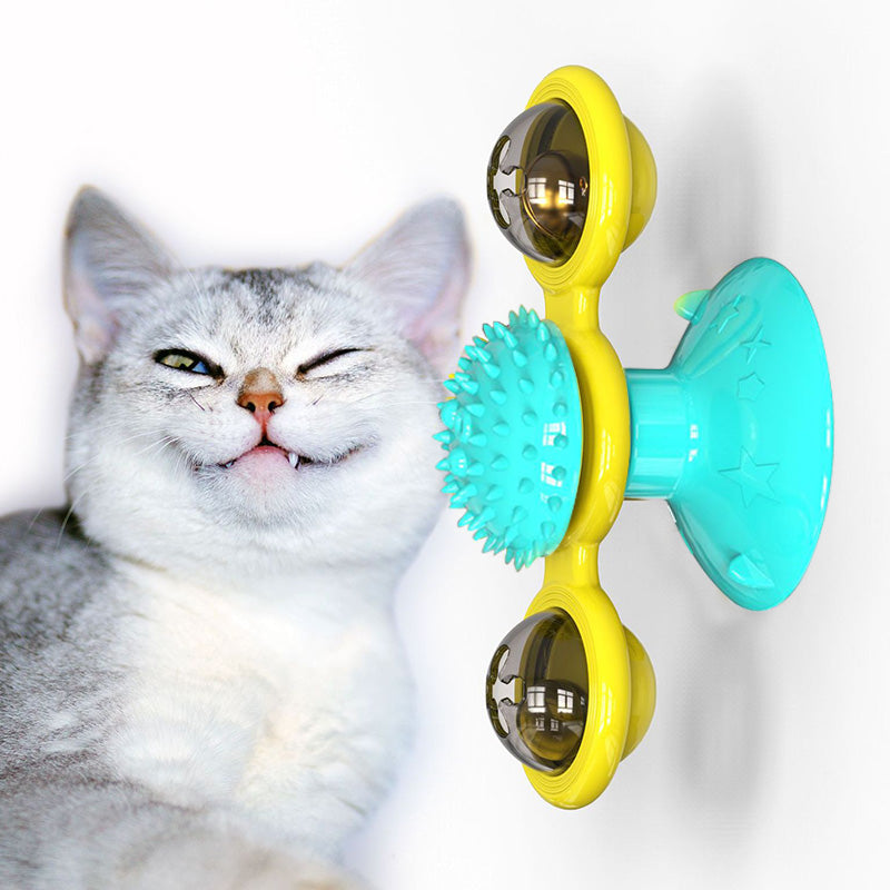 Cat Rotating Windmill Toy – Scratch, Teeth & Play
