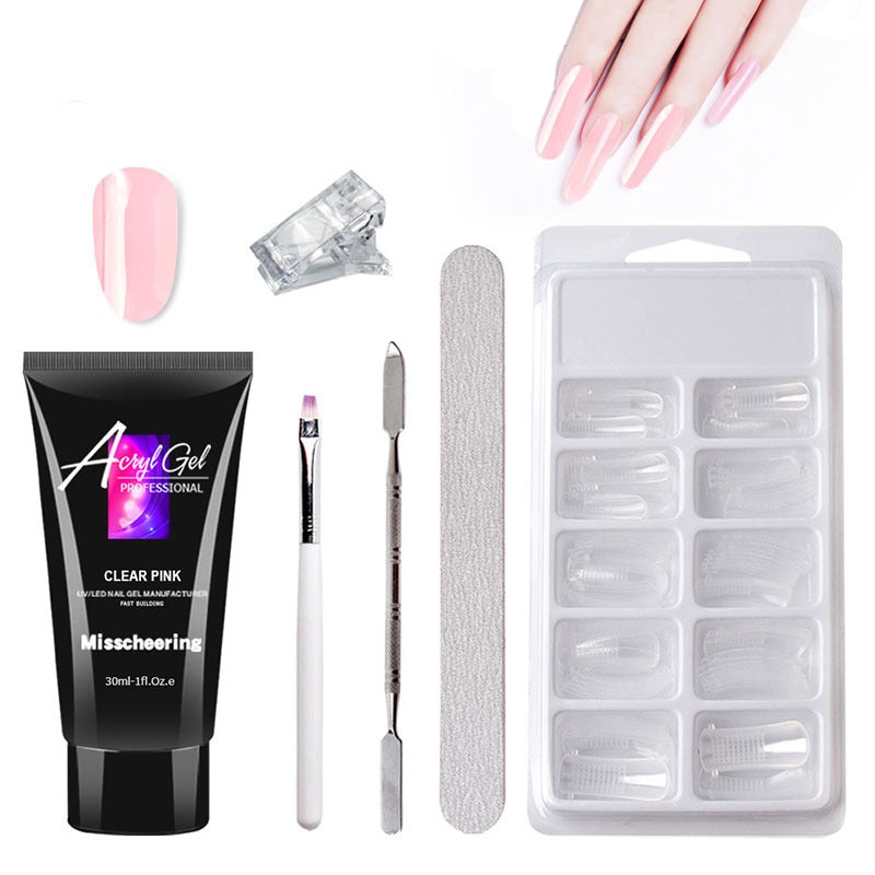 Gel Nail Extension Kit – UV/LED Lamp & Crystal Gel