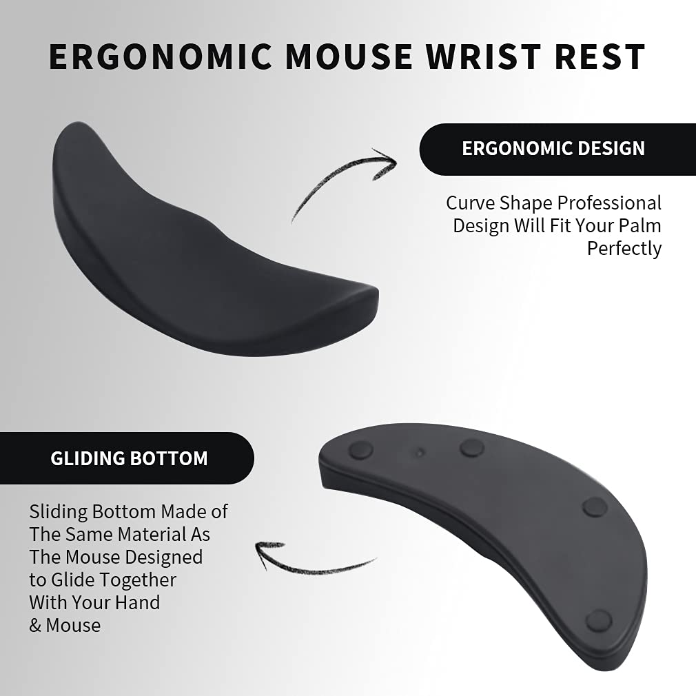 Ergonomic Silicone Mouse Wrist Rest – Non-Slip Gel Pad (view 2)
