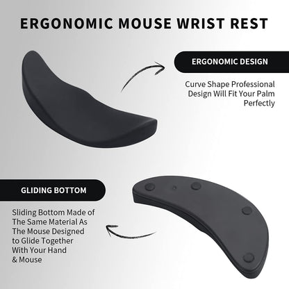 Ergonomic Silicone Mouse Wrist Rest – Non-Slip Gel Pad (view 2)