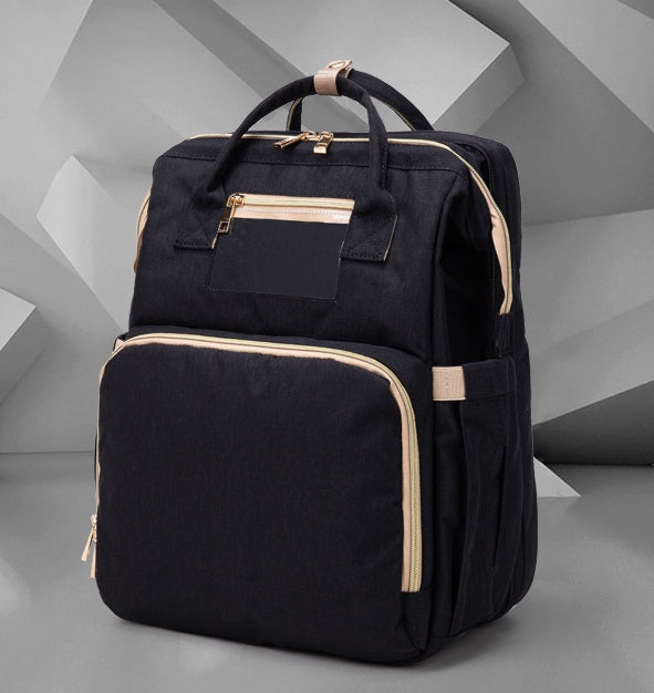 Foldable Mummy Backpack with Portable Baby Bed (view 13)