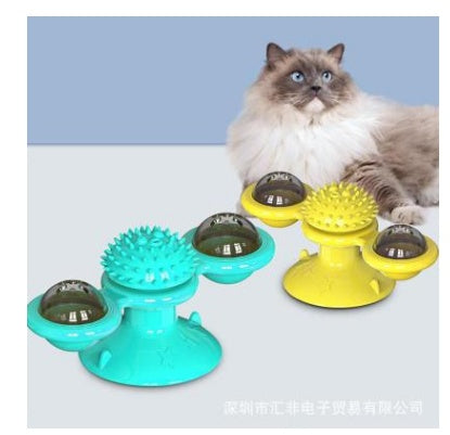 Cat Rotating Windmill Toy – Scratch, Teeth & Play (view 3)