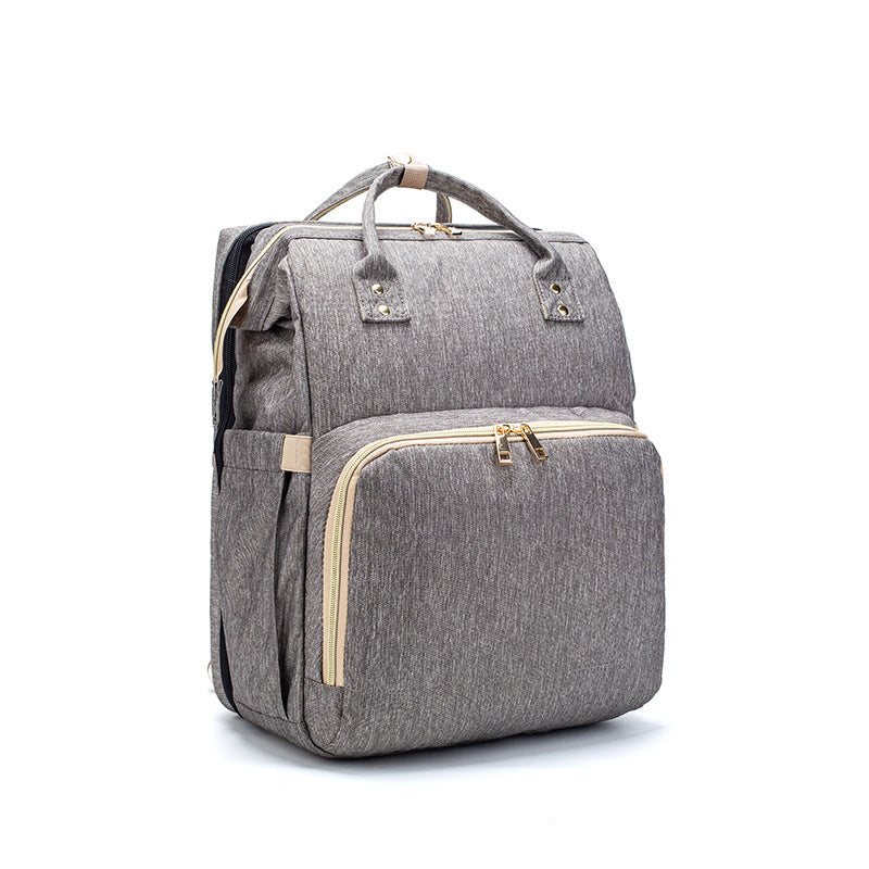 Foldable Mummy Backpack with Portable Baby Bed (view 9)