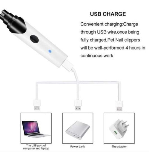 USB Electric Pet Nail Grinder – Quiet & Painless (view 8)