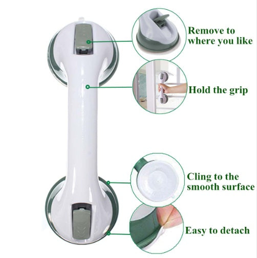 Bathroom Suction Cup Safety Handrail – Anti-Slip Grab Bar (view 8)