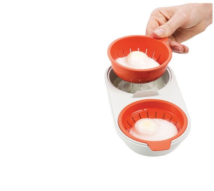 Microwave Egg Poacher – Double Cup Food-Grade Steamer (view 5)
