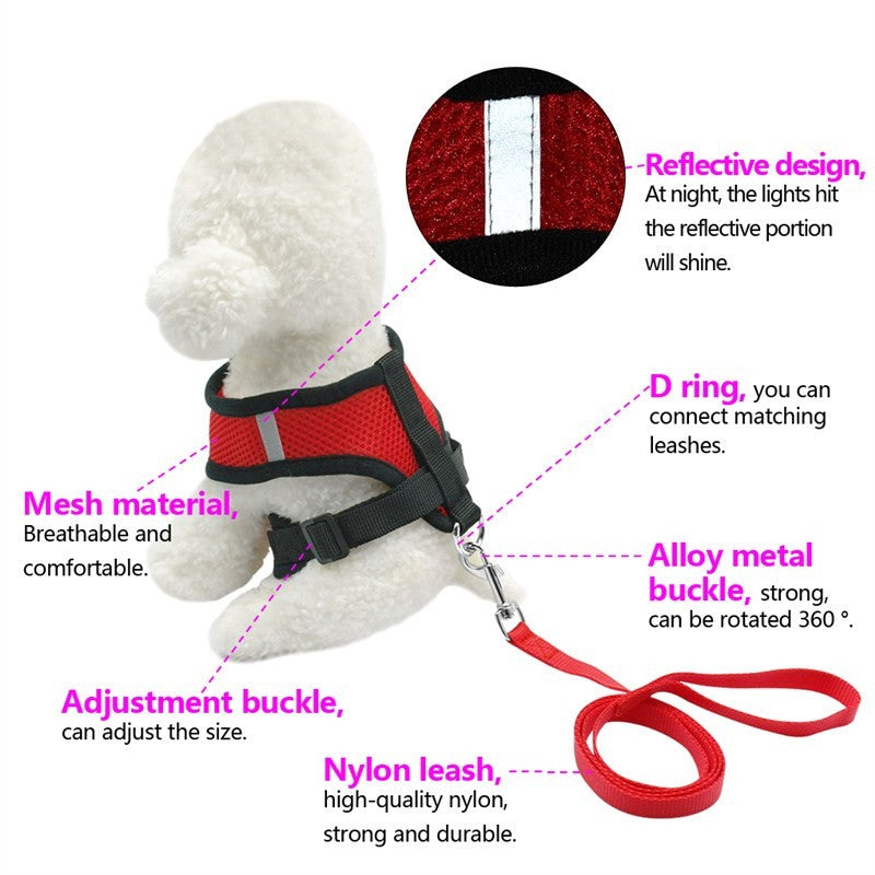 Breathable Mesh Pet Car Seat Belt & Leash (view 8)