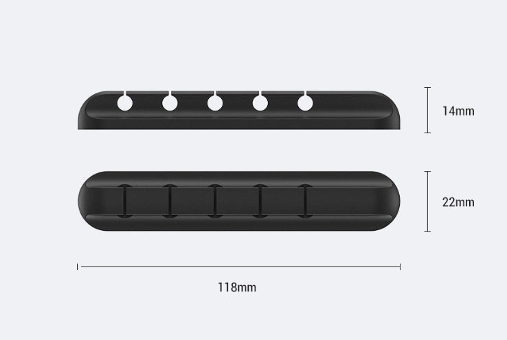 Silicone Desktop Cable Organiser – USB & Headphone Clips (view 3)