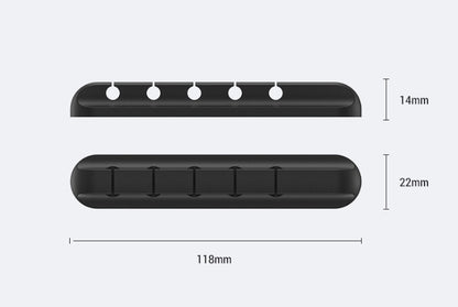 Silicone Desktop Cable Organiser – USB & Headphone Clips (view 3)